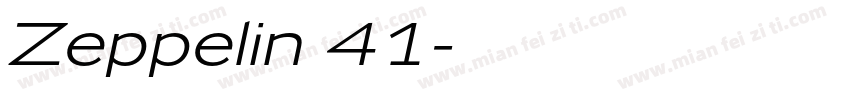 Zeppelin 41字体转换